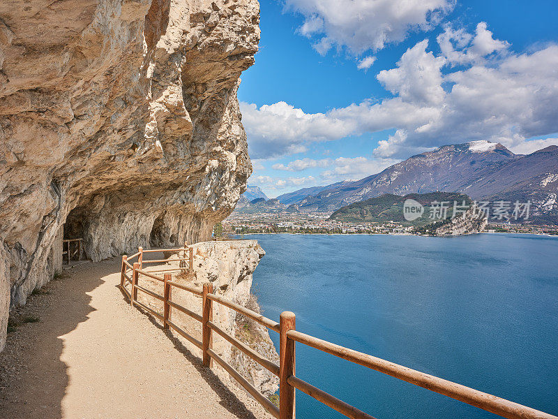 Strada del Ponale， 风景小径和观景点， 莱德罗， 里瓦德尔加尔达， 加尔达湖， 意大利